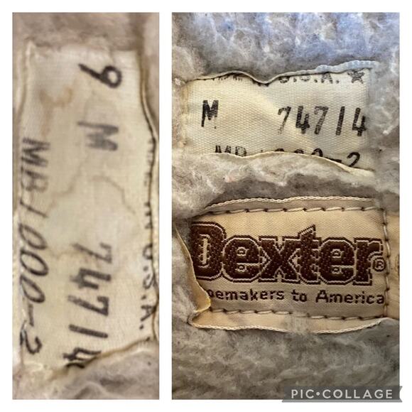 Vintage Dexter Brown Cognac Distressed Fleece-Lined Boot Men's size 9 - Picture 12 of 12